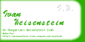 ivan weisenstein business card